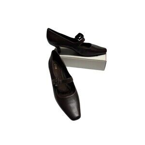 BASS Noreen Brown Leather Mary Jane Low Heel Women’s Size 8 Shoes